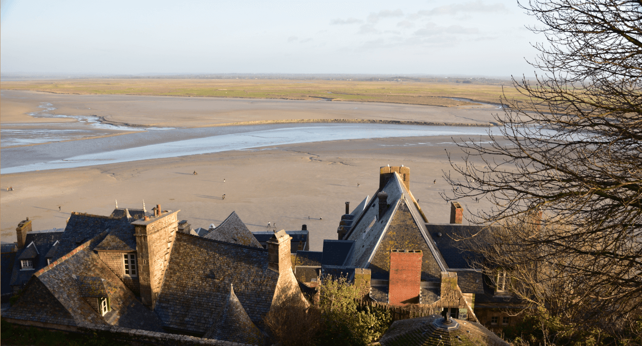 Les grèves de sables depuis le Mont-Saint-Michel