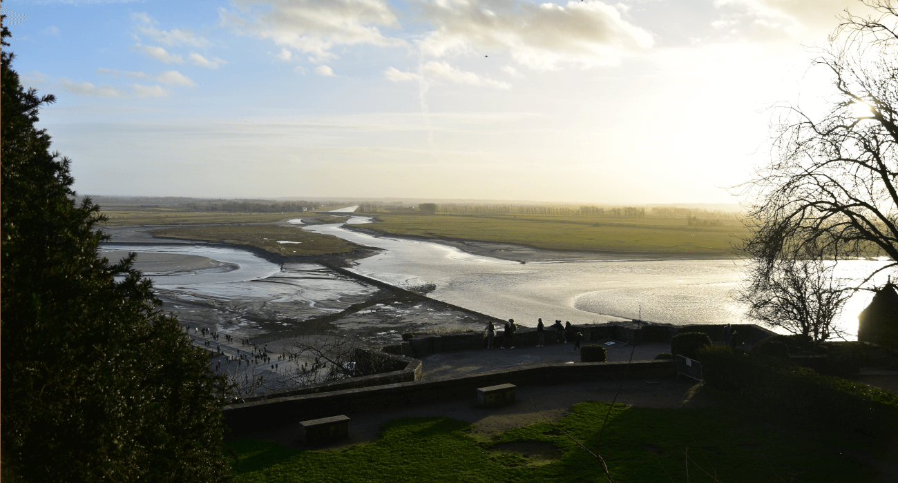 Vue sur le Couesnon depuis le Mont-Saint-Michel