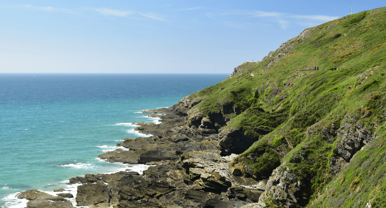 Les falaises pour rejoindre le Cap de Carteret