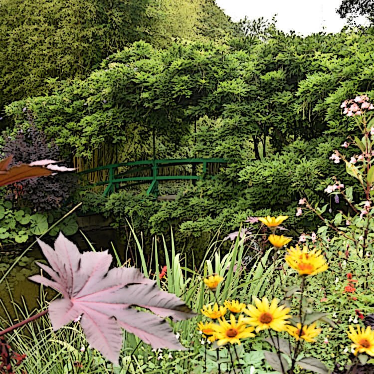 Illustration jardins en Normandie